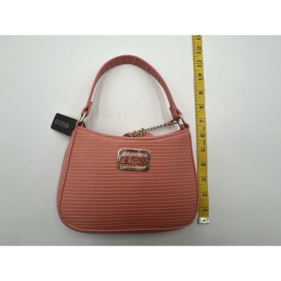 Guess Glen Mini Hobo Bag Fuji Sunrise New W/Tags With Detachable Crossbody Chain - Picture 10 of 11